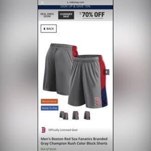 NEW men’s Red Sox athletic shorts, size large